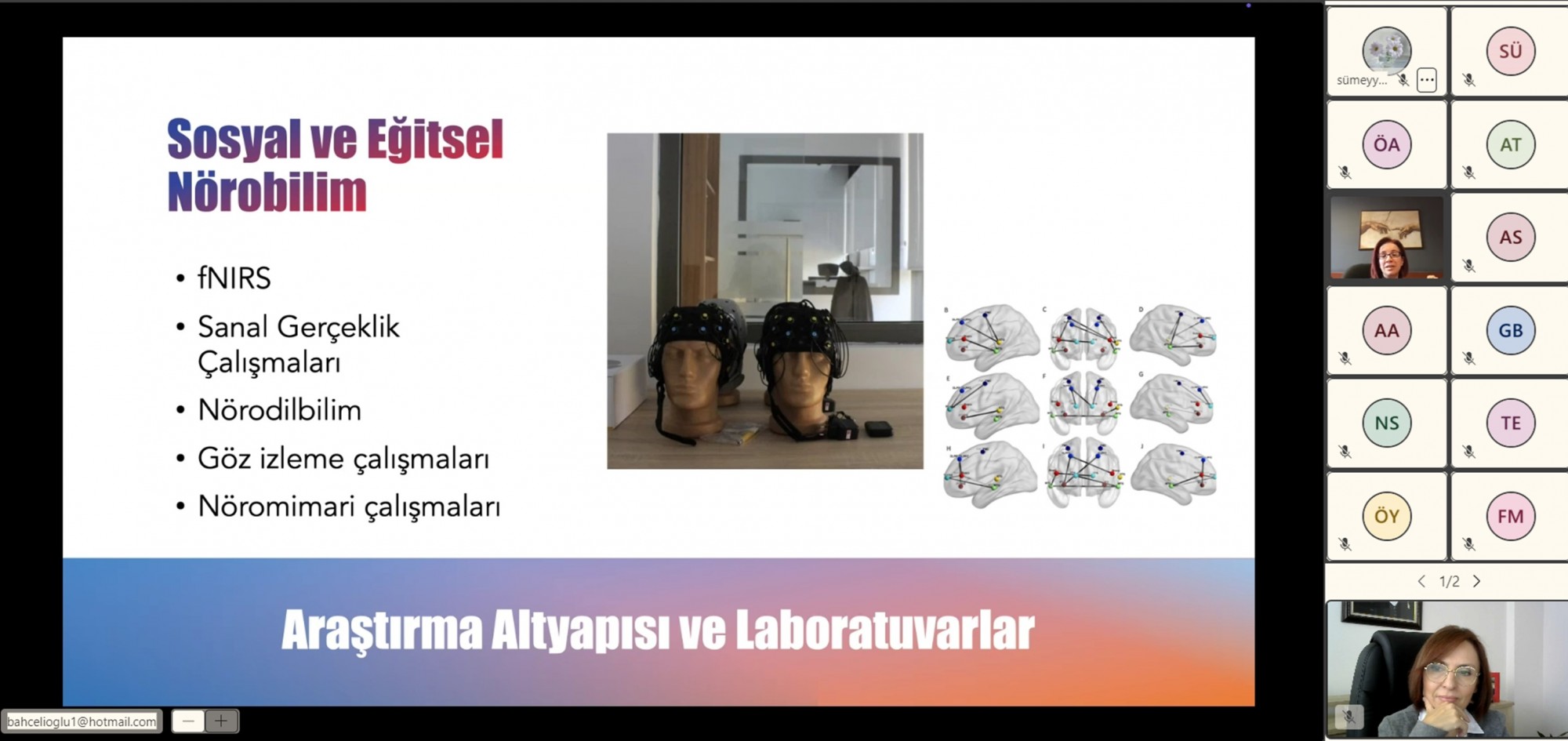 Sağlık Bilimleri Enstitümüzün Davetlisi Olarak, NÖROM  - Nörobilim ve Nöroteknoloji Mükemmeliyet Ortak Uygulama ve Araştırma Merkezi Müdür Yardımcısı Prof. Dr. Meltem Bahçelioğlu Tarafından 11 Aralık 2024 Çarşamba Günü Saat 14:00 Te " NÖROM - Ulusal Sinirbilim Altyapısı" Konulu Webinar Gerçekleştirildi. detayı için tıklayınız
