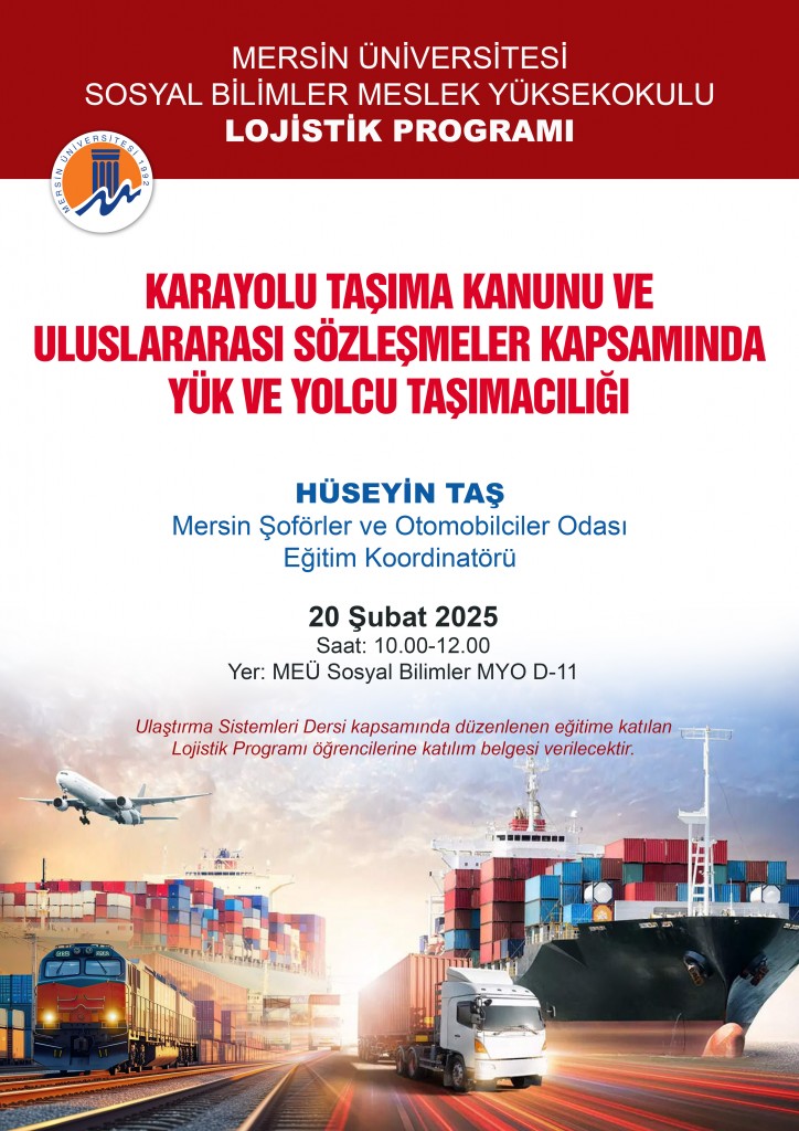 Karayolu Taşıma Kanunu ve Uluslararası Sözleşmeler Kapsamında Yük ve Yolcu Taşımacılığı detayı için tıklayınız