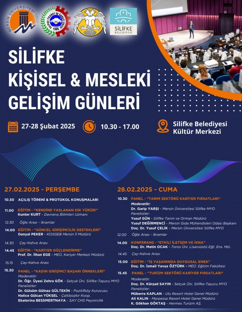 SİLİFKE KİŞİSEL VE MESLEKİ GELİŞİM GÜNLERİ detayı için tıklayınız