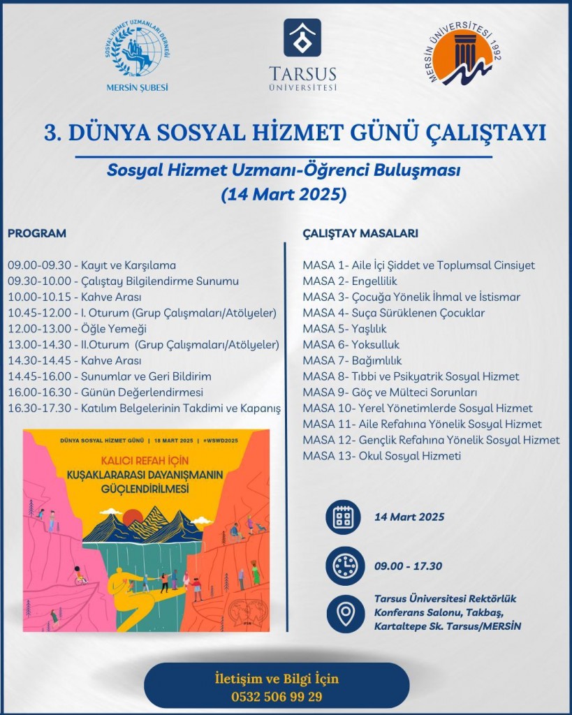 3. dünya Sosyal Hizmet Çalıştayı detayı için tıklayınız