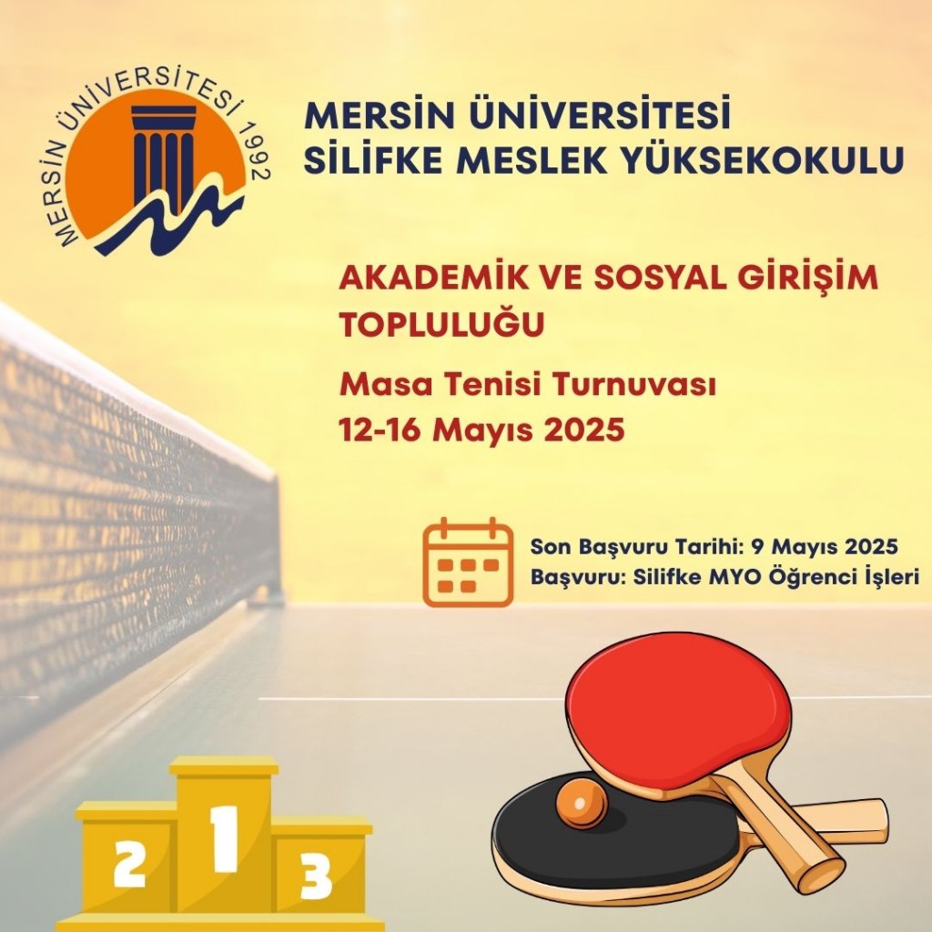 Masa Tenisi Turnuvası detayı için tıklayınız