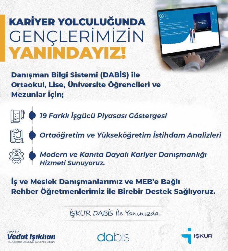 Danışman Bilgi Sistemi ( DABİS ) detayı için tıklayınız