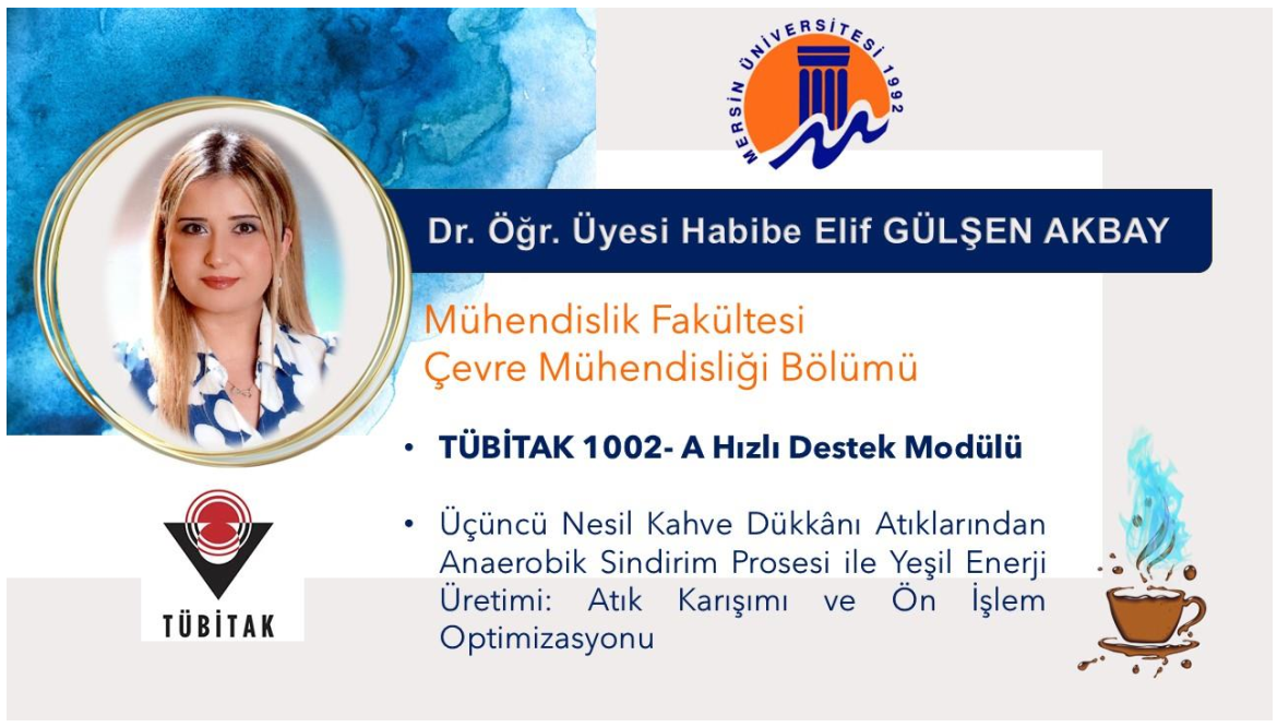 Fakültemiz Öğretim Üyesi Dr. Habibe Elif GÜLŞEN AKBAY’ın Yenilenebilir Enerji Üretimi Konulu Çalışmasına TÜBİTAK 1002-A Proje Desteği detayı için tıklayınız