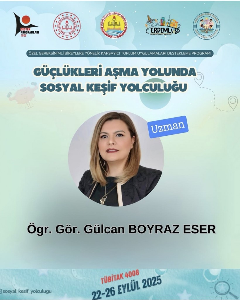 Tübitak 4008 " Güçlükleri Aşma Yolunda Sosyal Keşif Yolculuğu" detayı için tıklayınız