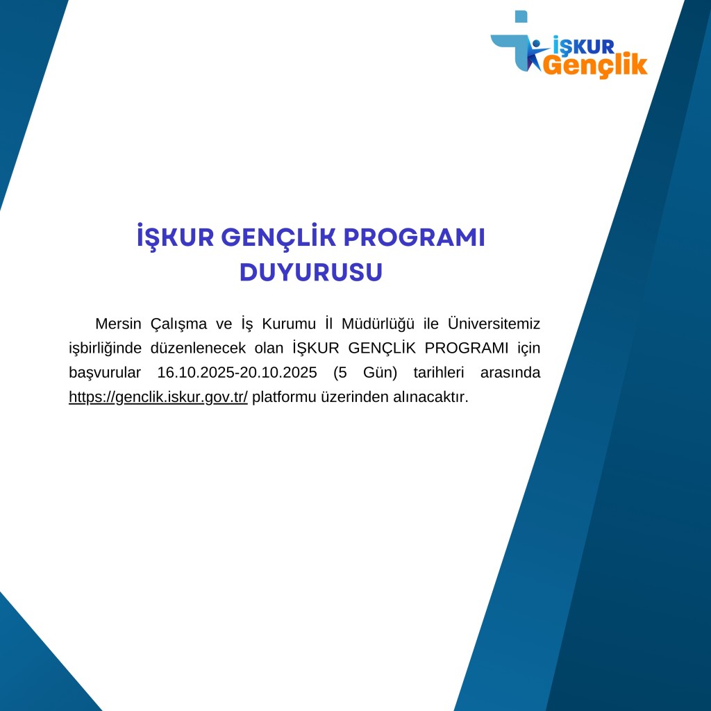 İşkur Gençlik Programı Duyurusu detayı için tıklayınız