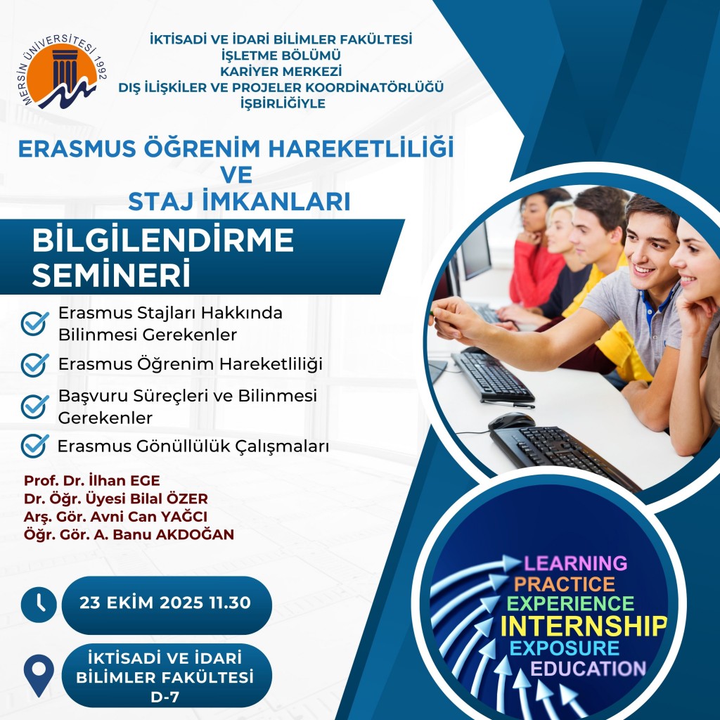Erasmus Bilgilendirme Semineri detayı için tıklayınız