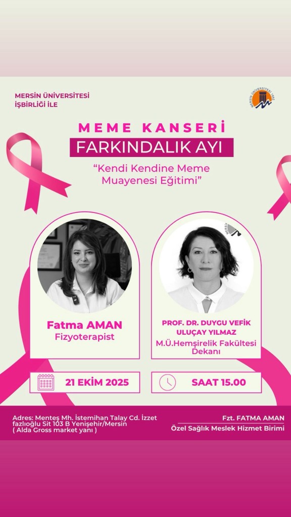 Meme Kanseri Farkındalık Ayı Kapsamında Kendi Kendine Meme Muayenesi Eğitimi Düzenlendi detayı için tıklayınız