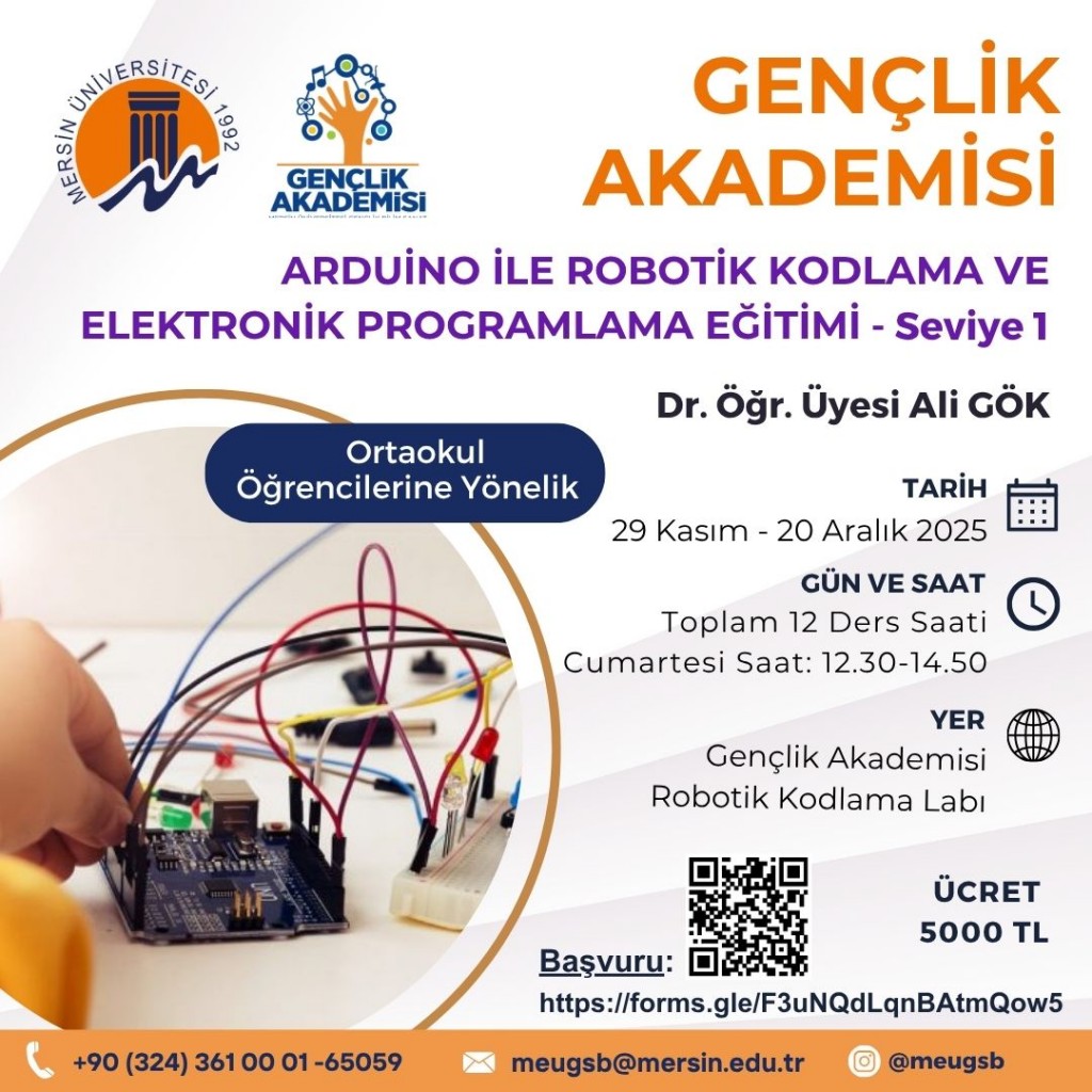 Arduino ile Robotik Kodlama ve Elektronik Programlama At&ouml;lyesi detayı için tıklayınız