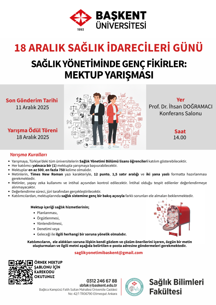 Sağlık Y&ouml;netiminde Gen&ccedil; Fikirler: Mektup Yarışması detayı için tıklayınız