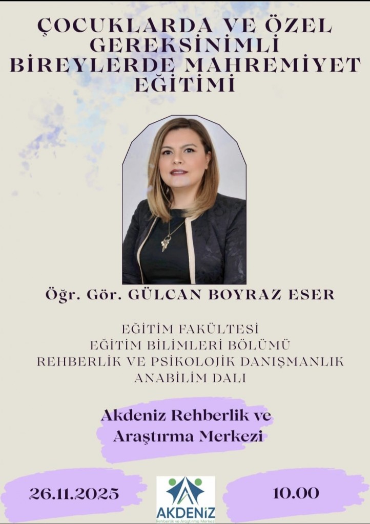 &Ccedil;ocuklarda ve &Ouml;zel Gereksinimli Bireylerde Mahremiyet Eğitimi Ger&ccedil;ekleştirildi detayı için tıklayınız