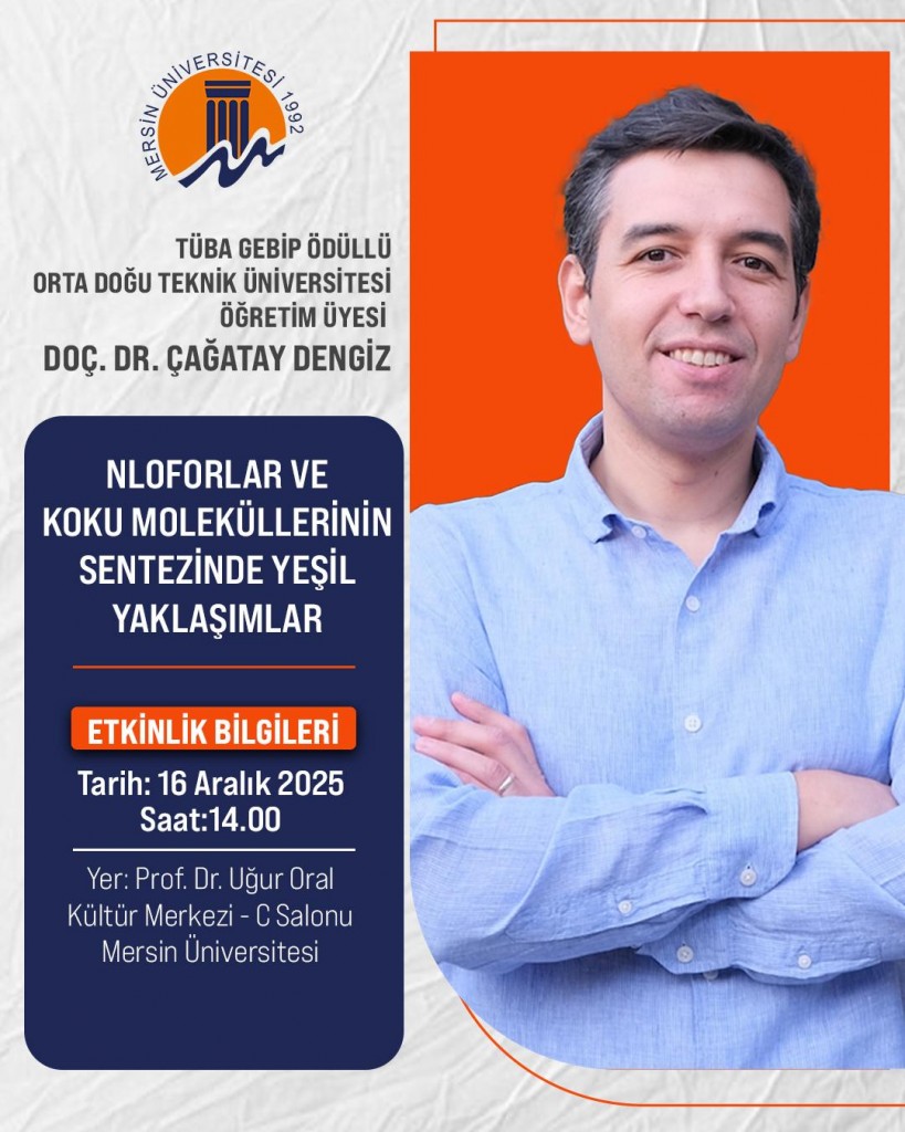 T&Uuml;BA-GEBİP &Ouml;d&uuml;ll&uuml; Araştırmacı Do&ccedil;. Dr. &Ccedil;ağatay Dengiz &Uuml;niversitemizde detayı için tıklayınız