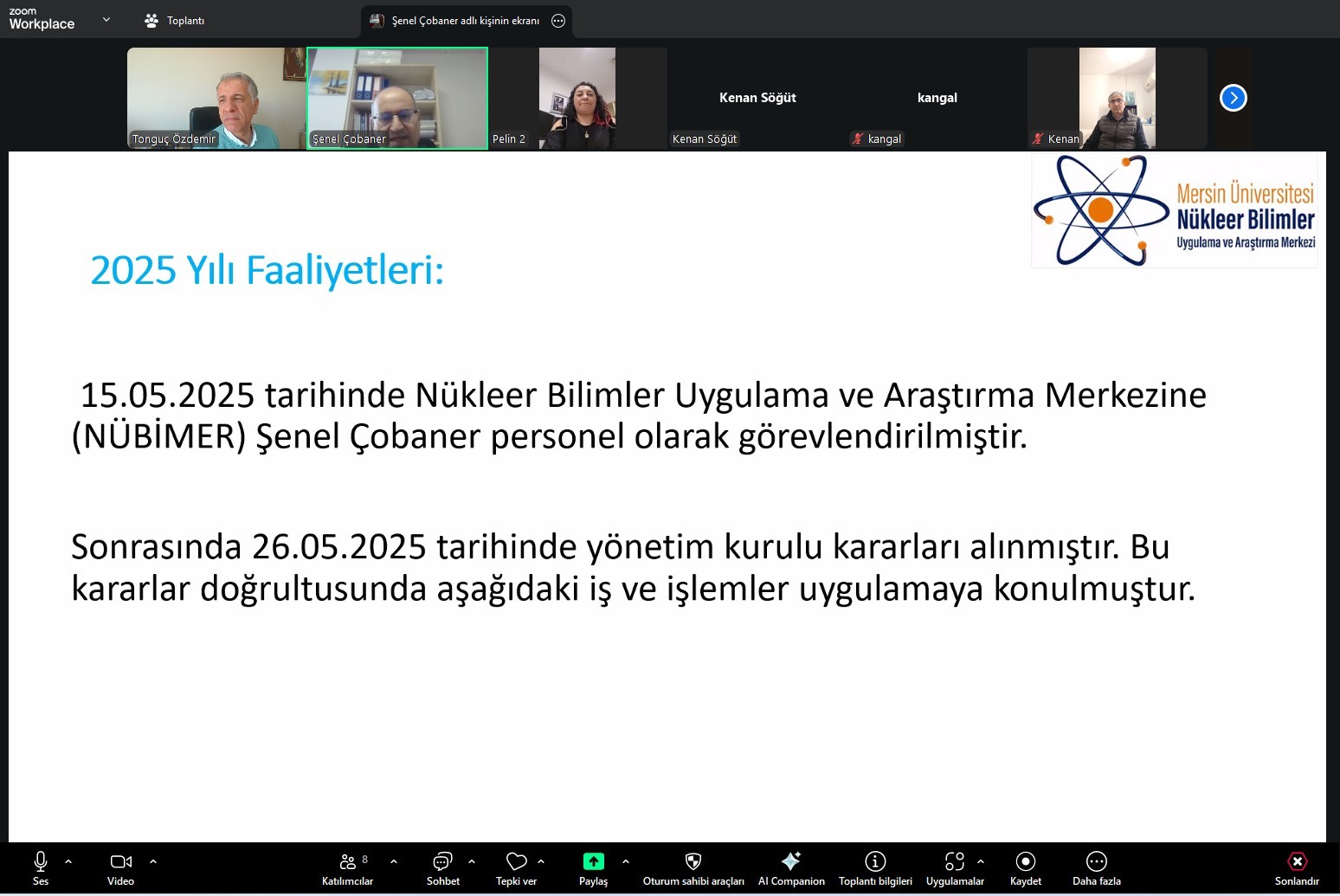 N&uuml;kleer Bilimler Uygulama ve Araştırma Merkezi Danışma Kurulu Toplantısı Ger&ccedil;ekleştirildi detayı için tıklayınız
