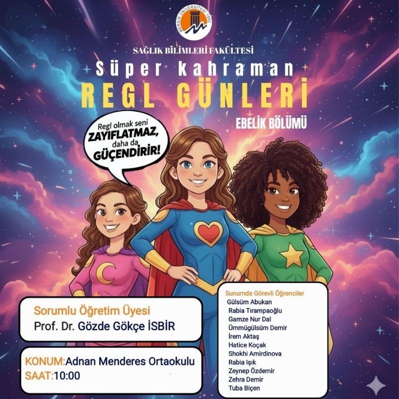 Adnan Menderes Ortaokulu&rsquo;nda Menstrual Sağlık ve Hijyen Eğitimi detayı için tıklayınız