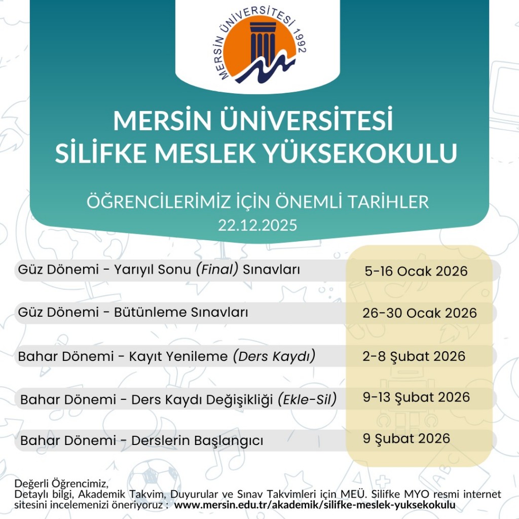 &Ouml;ğrencilerimiz i&ccedil;in &Ouml;nemli Tarihler (Hatırlatma) detayı için tıklayınız