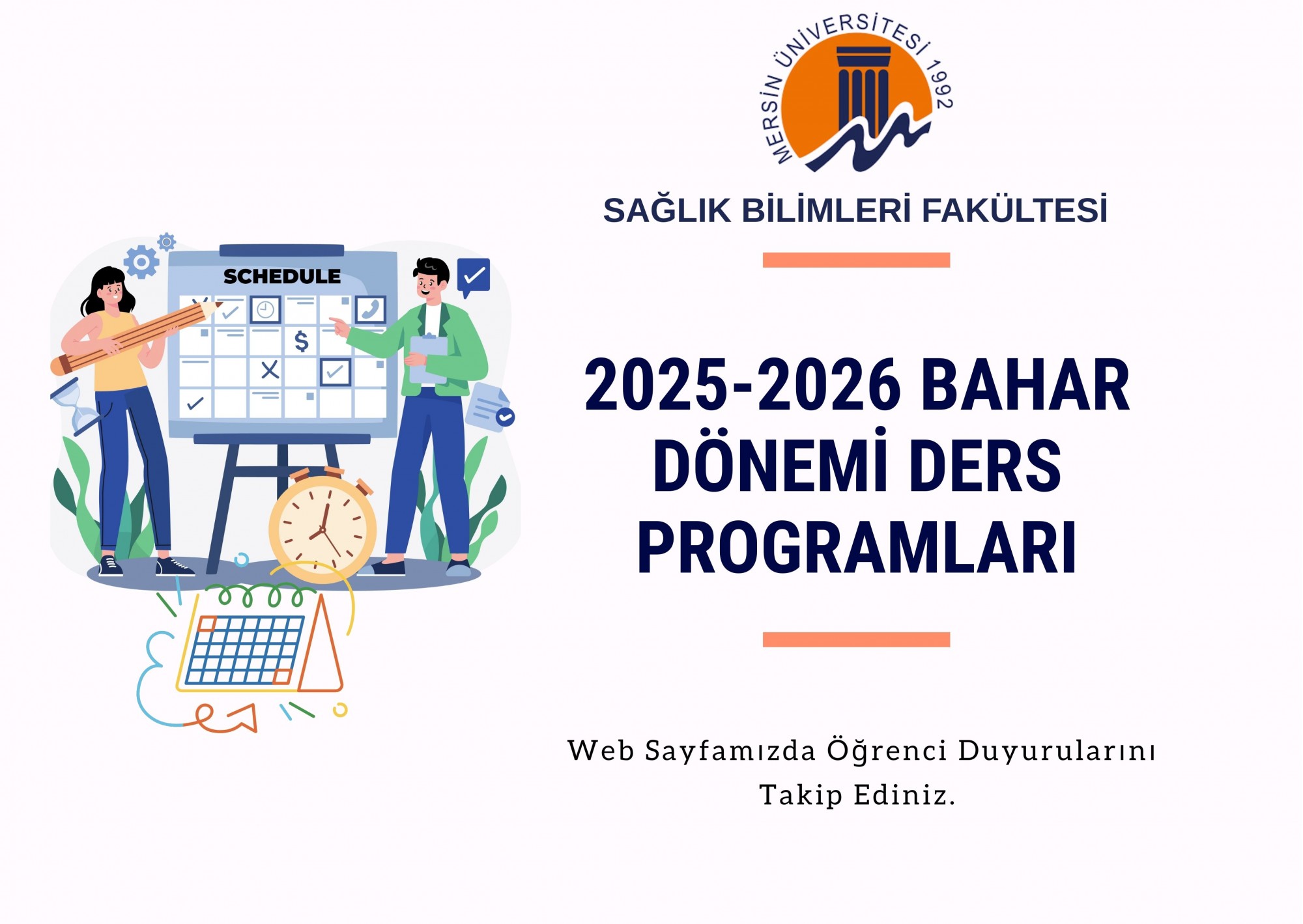 2025-2026 Bahar D&ouml;nemi Ders Programları detayı için tıklayınız