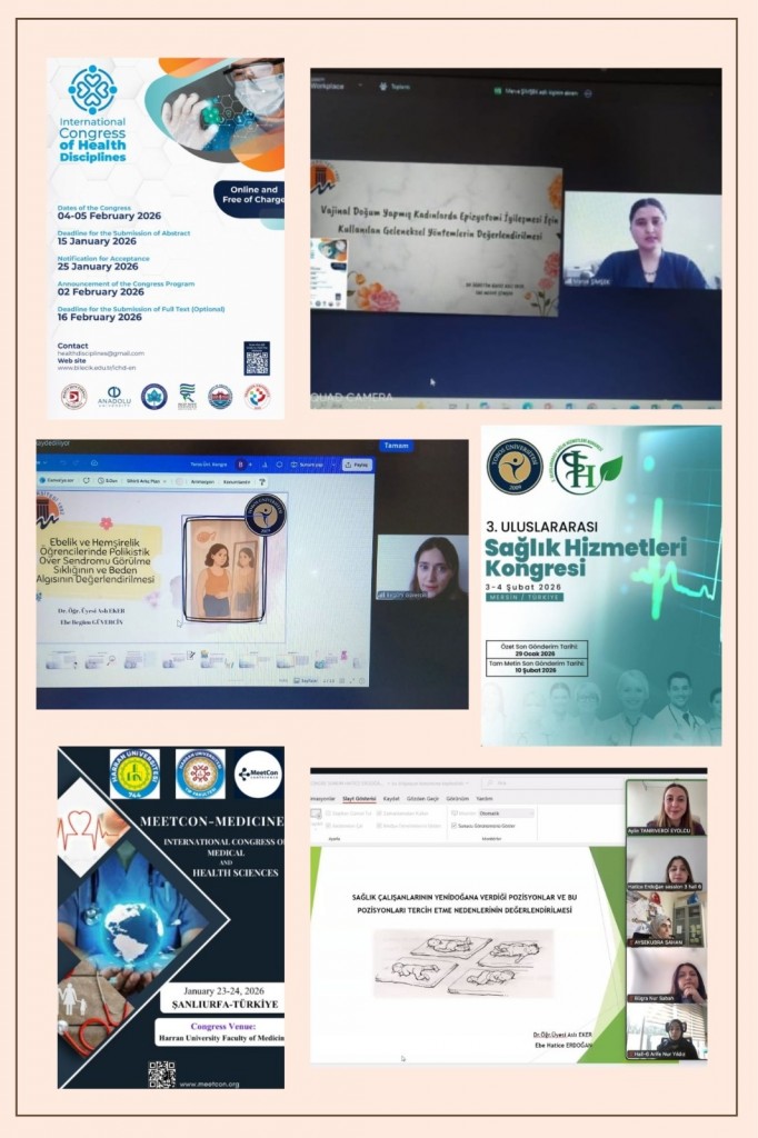 Ebelik B&ouml;l&uuml;m&uuml; Y&uuml;ksek Lisans &Ouml;ğrencilerinden Uluslararası Kongrelerde S&ouml;zel Sunum detayı için tıklayınız