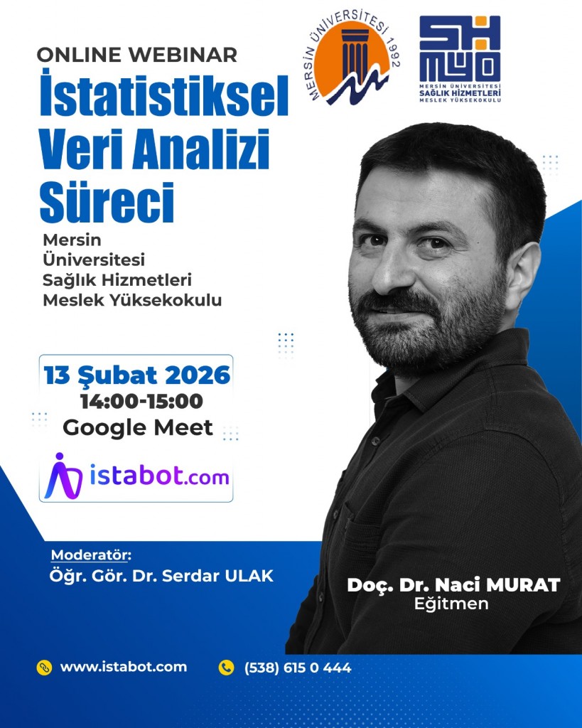Y&uuml;ksekokulumuzda İSTABOT İstatistik Yazılımı Webinarı Ger&ccedil;ekleştirildi detayı için tıklayınız