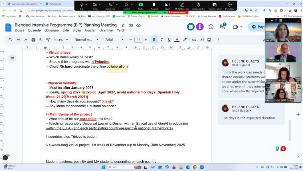 " Erasmus Blended Intensive Programme " Projesi İ&ccedil;in Uluslararası Toplantı detayı için tıklayınız