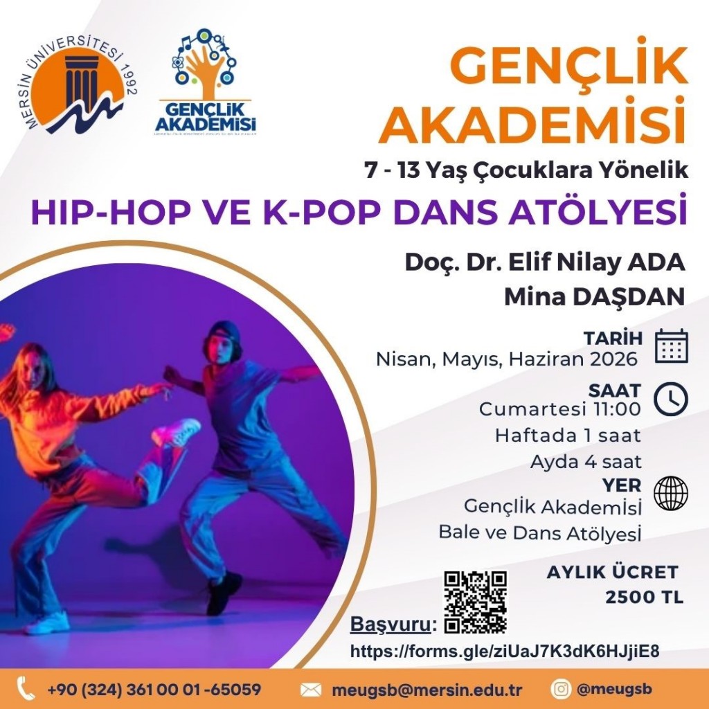 Hip-hop ve K-Pop Dans At&ouml;lyesi detayı için tıklayınız