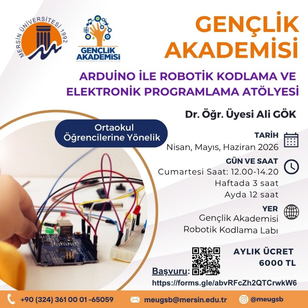Arduino ile Robotik Kodlama ve Elektronik Programlama At&ouml;lyesi detayı için tıklayınız