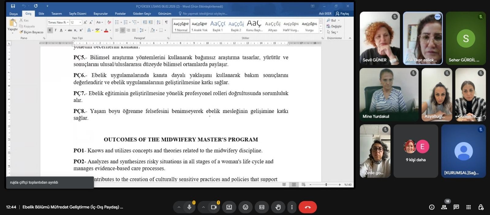 Sağlık Bilimleri Fak&uuml;ltesi Ebelik B&ouml;l&uuml;m&uuml;nden M&uuml;fredat Geliştirme Toplantısı detayı için tıklayınız