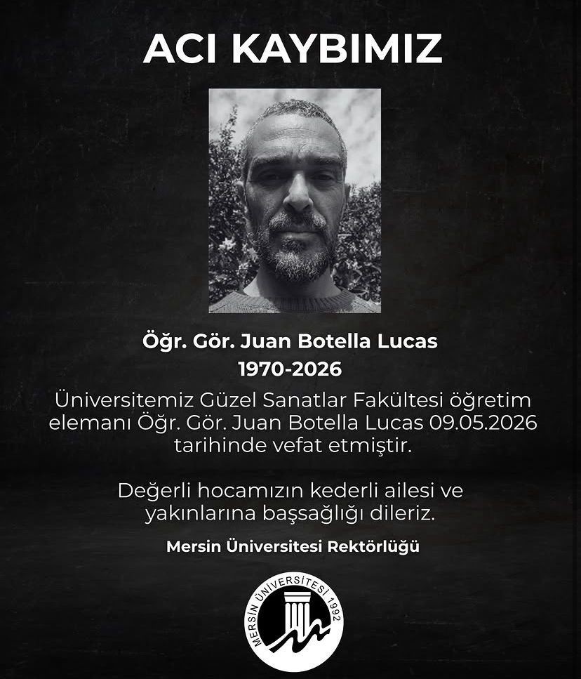 Acı Kaybımız: Juan Botella Lucas detayı için tıklayınız
