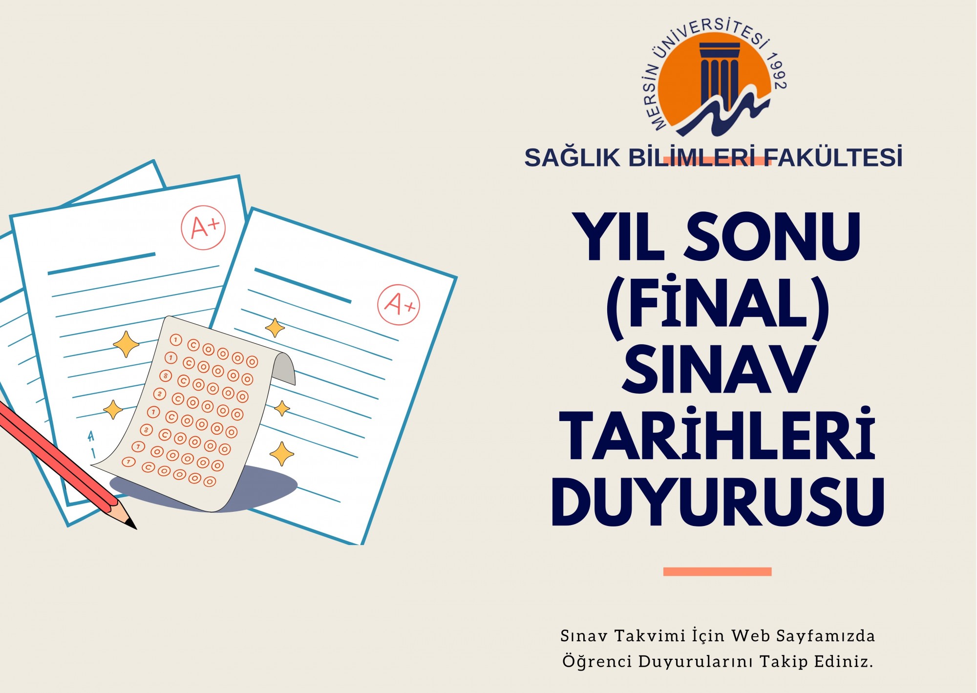 Ebelik B&ouml;l&uuml;m&uuml; 2025-2026 Bahar D&ouml;nemiYıl Sonu (Final) Sınav Takvimi detayı için tıklayınız