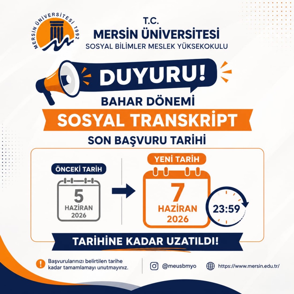 Sosyal Transkript Bilgilendirme detayı için tıklayınız
