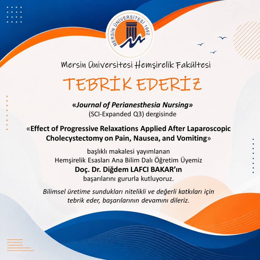 Akademik Başarımızı Gururla Duyuruyoruz: Ocak-haziran 2026 Scı-expanded Dergilerde Yayımlanan Makalelerimiz detayı için tıklayınız
