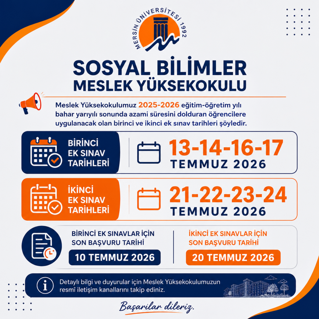 Ek Sınavlar Hakkında ( Azami S&uuml;resi Dolan &Ouml;ğrencilere Y&ouml;nelik) detayı için tıklayınız