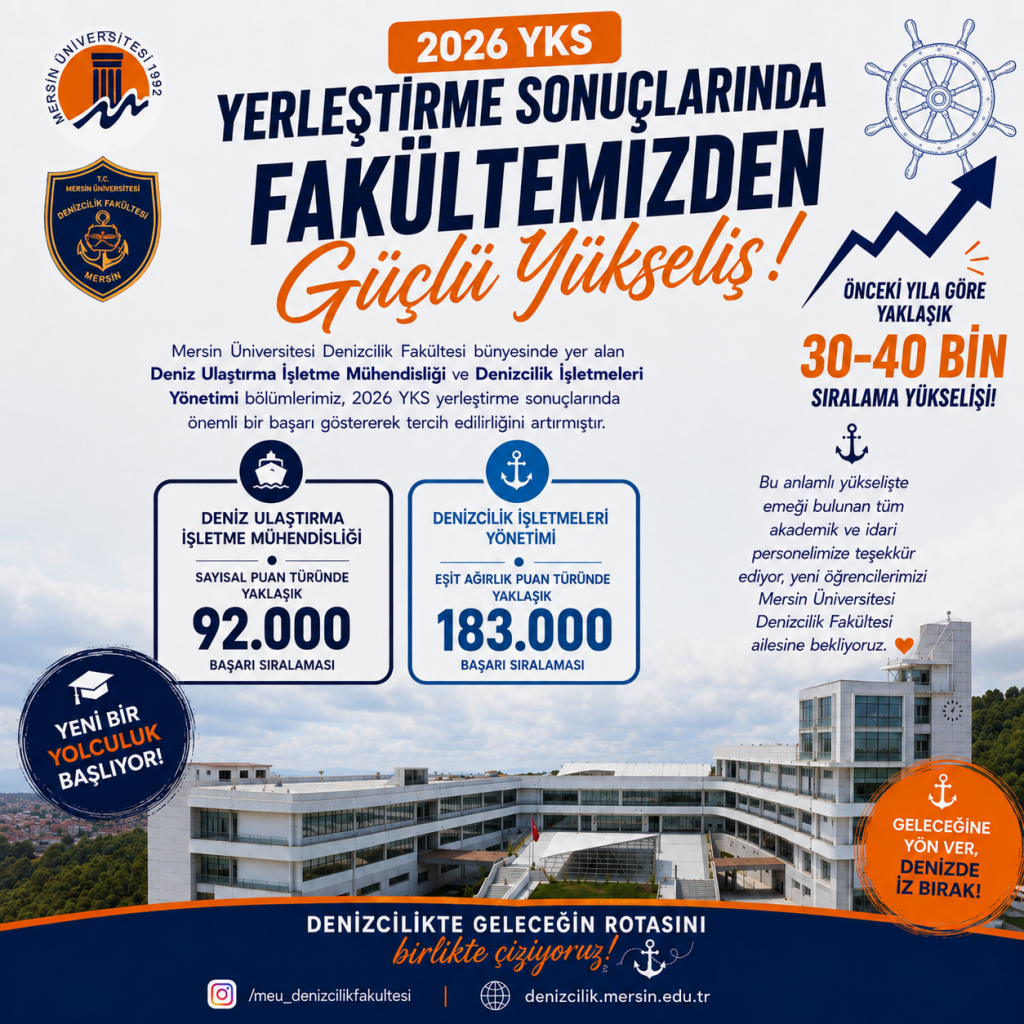 2026 YKS Yerleştirme Sonu&ccedil;larında Fak&uuml;ltemizden G&uuml;&ccedil;l&uuml; Y&uuml;kseliş! detayı için tıklayınız