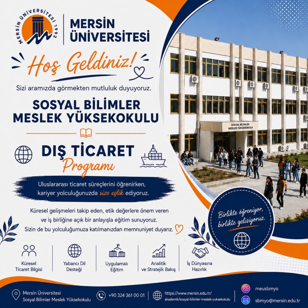 Dış Ticaret B&ouml;l&uuml;m&uuml;ne Hoş Geldiniz! detayı için tıklayınız