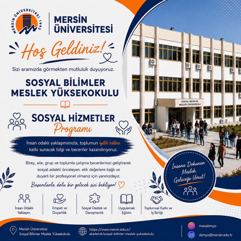 Sosyal Hizmet ve Danışmanlık B&ouml;l&uuml;m&uuml;ne Hoş Geldiniz! detayı için tıklayınız